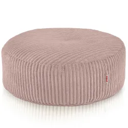 Taburet Puf Rotund - Catifea Reiată Soft