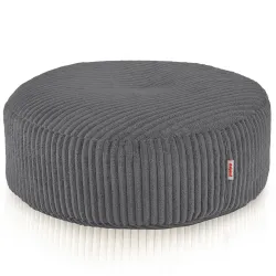 Taburet Puf Rotund - Catifea Reiată Soft