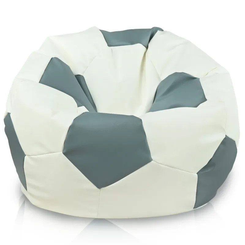Fotoliu Puf Minge Fotbal XL pentru Copii - Piele Eco