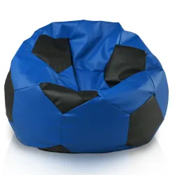 Fotoliu Puf Minge Fotbal XL pentru Copii - Piele Eco