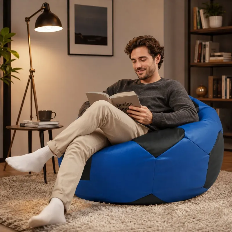 Puf Fotoliu Fotbal XXL - Piele Eco, Premium