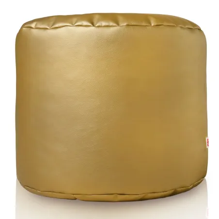 Puf Cilindru Cilindro Piele Ecologică Auriu | Italpouf