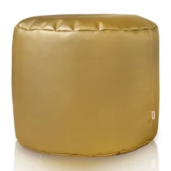 Puf Cilindru Cilindro Piele Ecologică Auriu | Italpouf