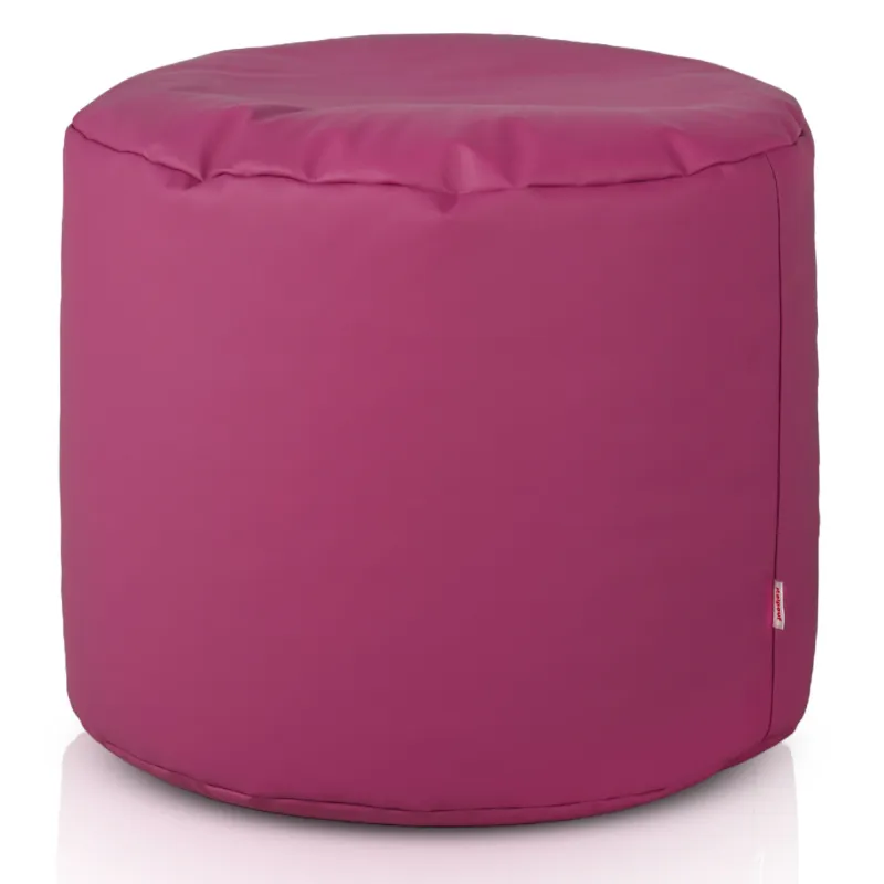 Puf Cilindru Cilindro Piele Ecologică Auriu | Italpouf