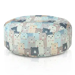 Puf Taburet Suport Picioare Rotund - Material Imprimeu Premium