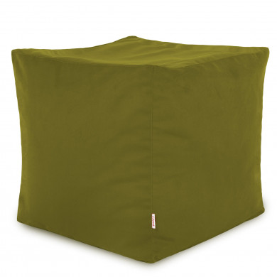 Verde taburet pătrat cubo velvet