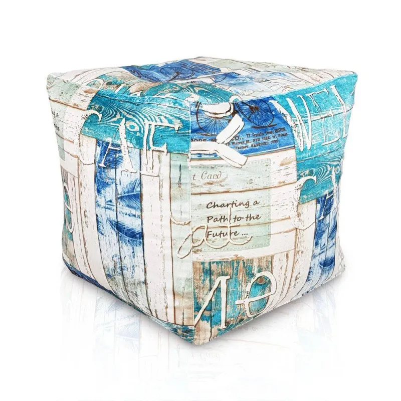 Puf Cub Pătrat - Material Imprimeu Premium – vedere 17