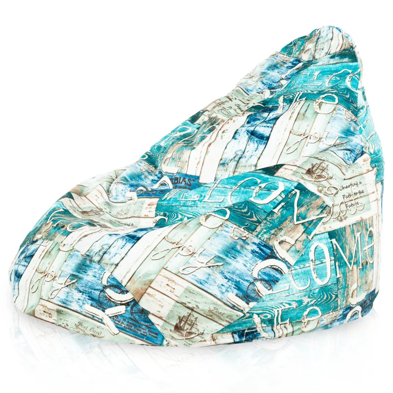 Fotoliu Puf tip Pară XXL Drop - Material Imprimeu Premium – vedere 5