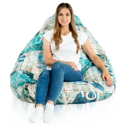 Fotoliu Puf tip Pară XXL Drop - Material Imprimeu Premium – vedere 54