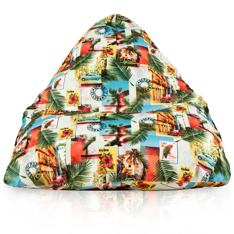 Fotoliu Puf relaxare de podea XL Bermuda - Material Imprimeu Premium – vedere 33