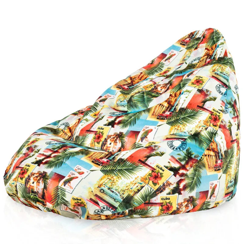 Fotoliu Puf tip Pară XXL Drop - Material Imprimeu Premium – vedere 6