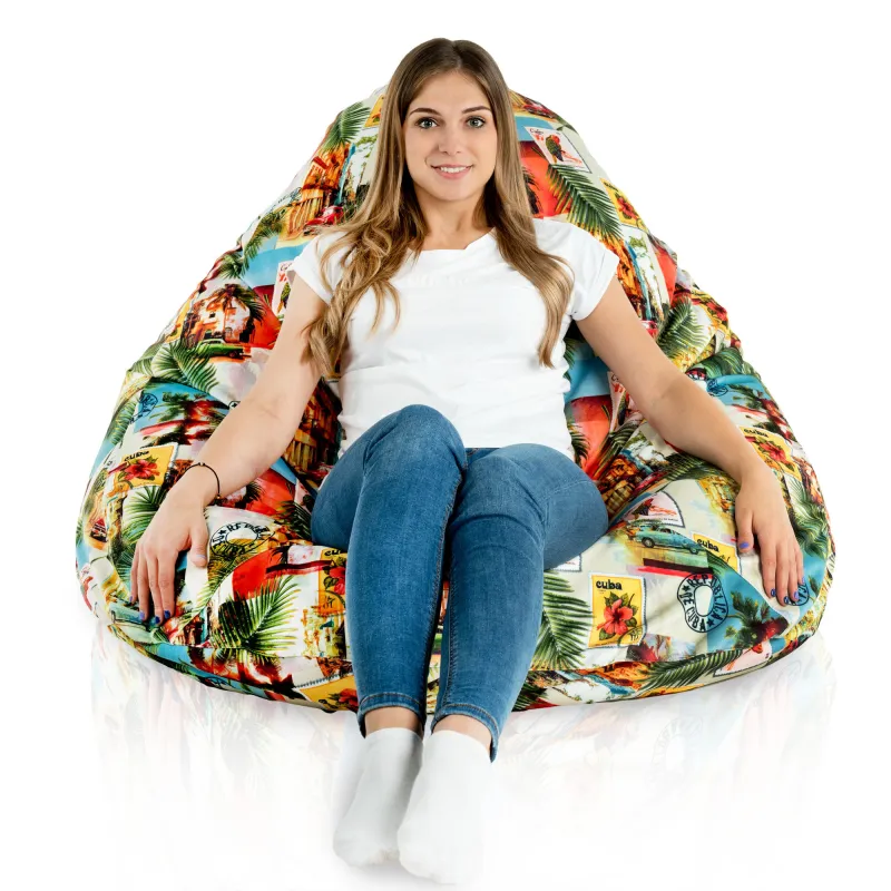 Fotoliu Puf tip Pară XXL Drop - Material Imprimeu Premium – vedere 52