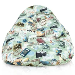 Fotoliu Puf tip Pară XXL Drop - Material Imprimeu Premium – vedere 34