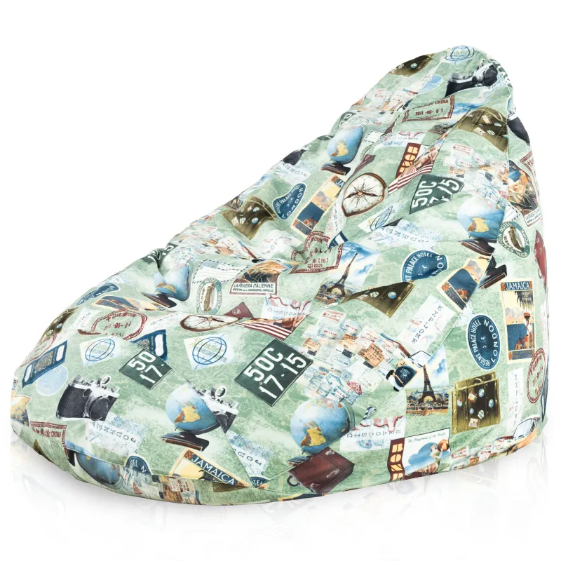 Fotoliu Puf tip Pară XXL Drop - Material Imprimeu Premium – vedere 8