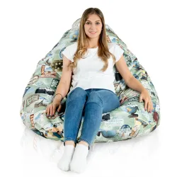 Fotoliu Puf tip Pară XXL Drop - Material Imprimeu Premium – vedere 44