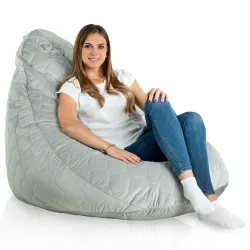 Fotoliu Puf tip Pară XXL Drop - Catifea Soft – vedere 66