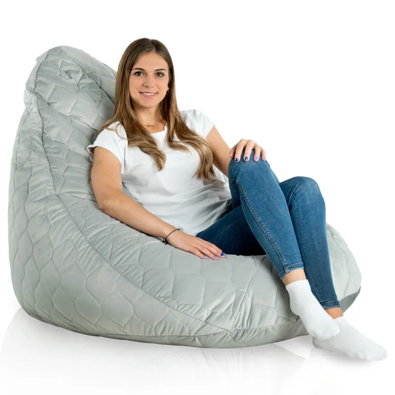Fotoliu Puf tip Pară XXL Drop - Catifea Soft – vedere 66