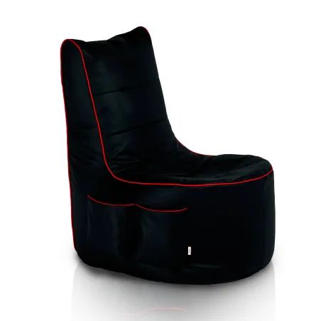Fotoliu puf negru elegant, ideal pentru setările de joc