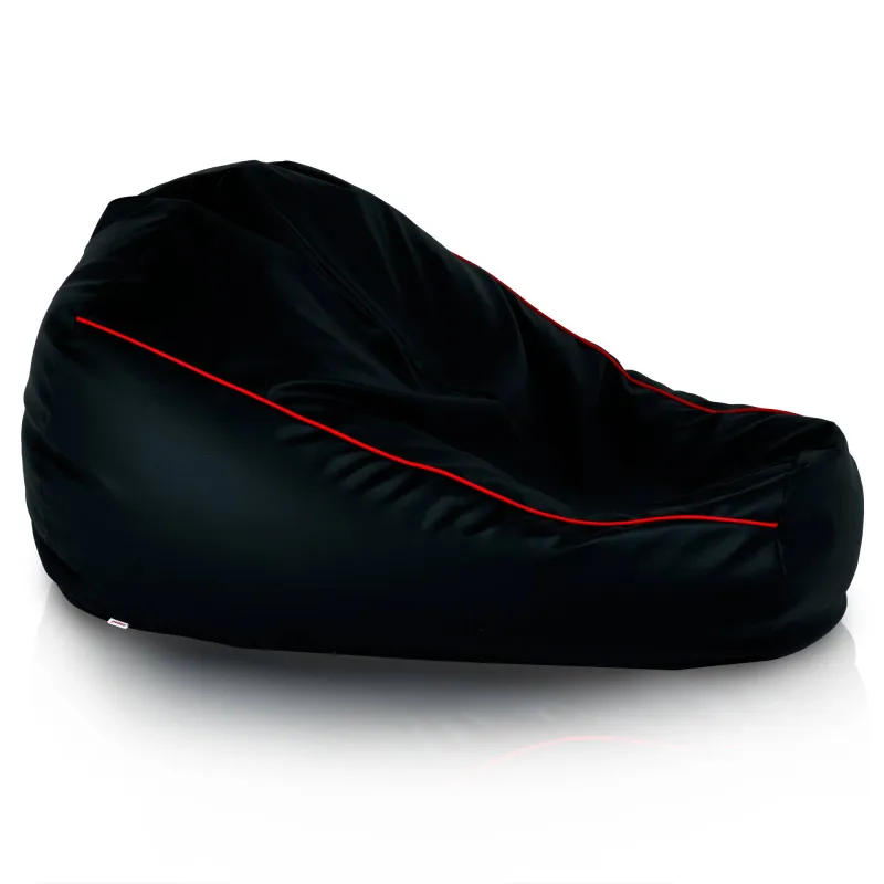 Fotoliu puf negru modern cu un design elegant pentru interioare contemporane