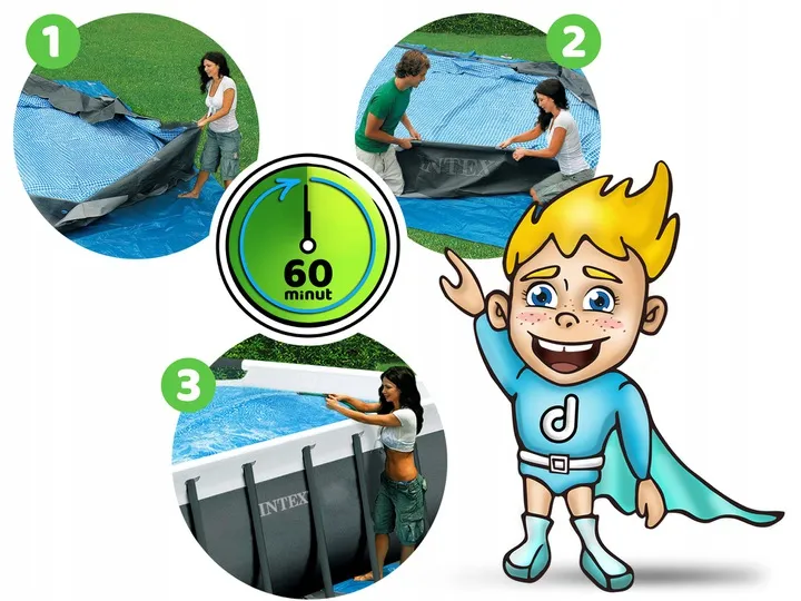 Piscină de grădină cu cadru 549 x 274 x 132 cm 12în1 INTEX 26356 - 8