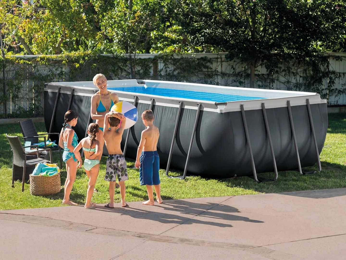 Piscină de grădină cu cadru 549 x 274 x 132 cm 12în1 INTEX 26356 - 10
